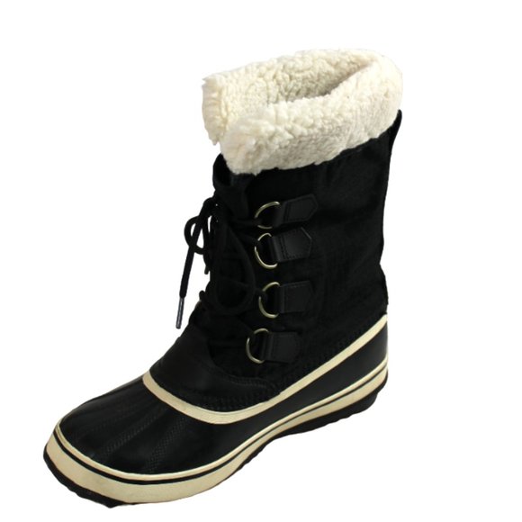 Sorel Carnival Cold Weather Black Stone Sherpa Pile Snow Cuff Boot, Size… - Picture 3 of 9